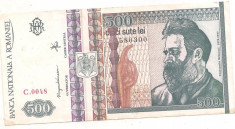 bancnota-Romania-500 lei 1992 foto