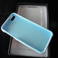 Husa bleu silicon rigid iphone 5 + folie protectie ecran + expediere gratuita