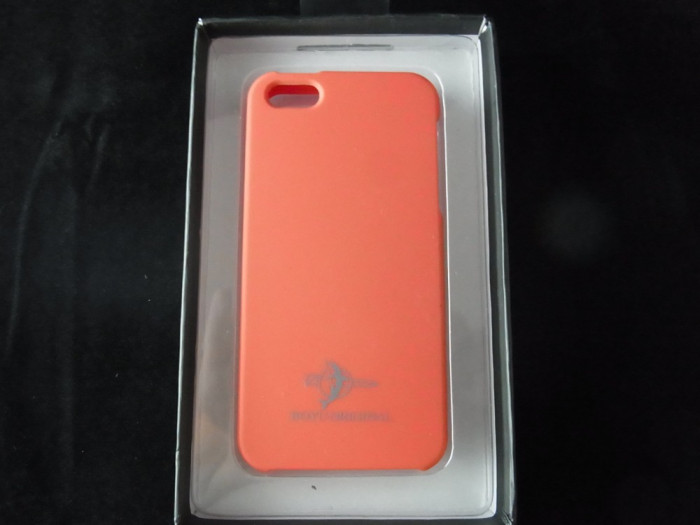 Husa rosie silicon rigid iphone 5 + folie protectie ecran + expediere gratuita