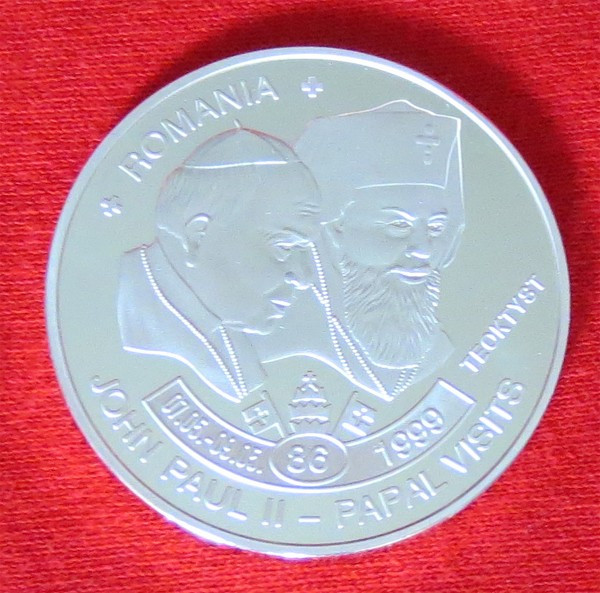 * Moneda 2009 JOHN PAUL II PAPAL - ROMANIA TEOKTYST - tiraj 1000 buc.