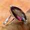 INEL SUPERB ARGINT .925 MARCAT CU RAINBOW TOPAZ NATURAL - MARIMEA 6.25+CUTIE CADOU - LICHIDARE DE STOC