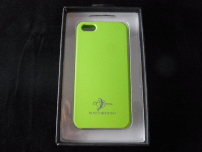 Husa verde silicon rigid iphone 5 + folie protectie ecran + expediere gratuita