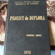 Vand proiect diploma IPT Facultatea de Constructii 1970 vintage