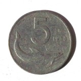 G1. ITALIA 5 LIRE 1953 DELFIN **