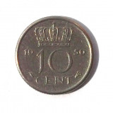 G1. OLANDA 10 CENTS CENTI 1950, 1.5 g., Nickel, 15 mm, Juliana **, Europa