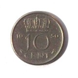 G1. OLANDA 10 CENTS CENTI 1950, 1.5 g., Nickel, 15 mm, Juliana **, Europa