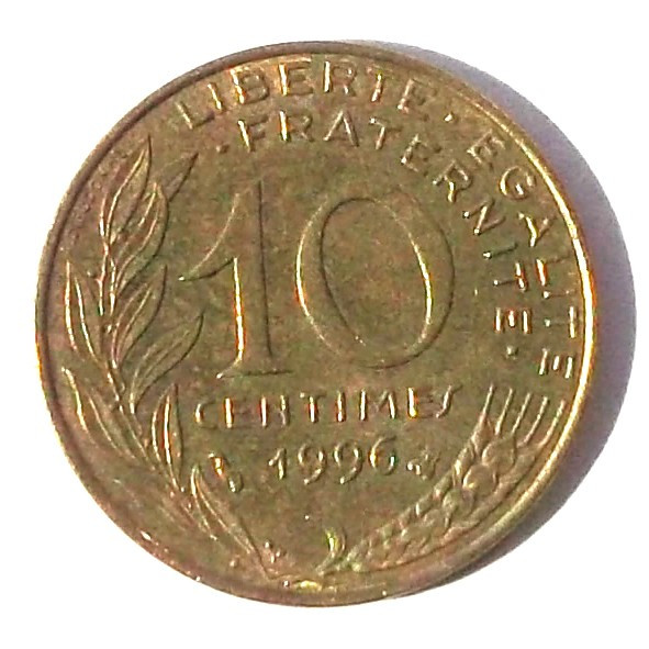 G1. FRANTA 10 CENTIMES 1996 **