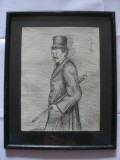 DESEN CREION SEMNAT INDESCIFRABIL, Portrete, Carbune, Realism