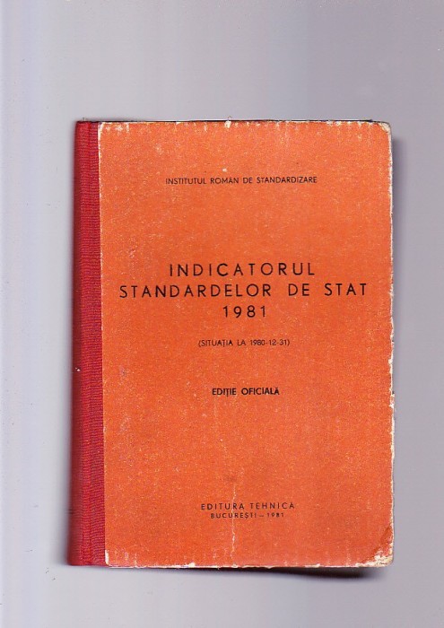 INDICATORUL STANDARDELOR DE STAT 1981