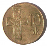 G1. SLOVACIA 10 KORUNA COROANE 1994 6.6 g., Brass, 26.5 mm CRUCE **, Europa