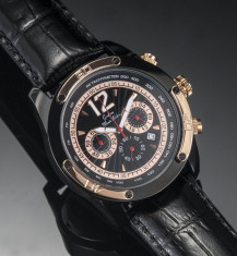 CEAS DE LUX CHRONOGRAPH , MONTE WEHRO BLACK EDITION data 3 subcadrane PRET MINIM ! ! ! - VIDEO foto