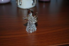 Marturii nunta / botez Inger Cristal + fundita din organza/saten diferite culori + personalizare, cel mai mic pret de pe okazii, ingeras foto