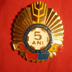 Insigna -5 Ani Uniunea Nationala a CAP-urilor -Romania