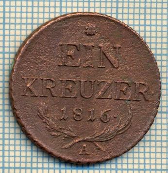607 MONEDA VECHE -AUSTRIA - EIN KREUZER -anul 1816 A -starea care se vede