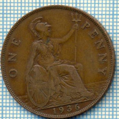 566 MONEDA VECHE- MAREA BRITANIE - ONE PENNY -anul 1936 -starea care se vede