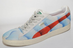 adidasi Puma Clyde 18163202, ORIGINALI, crem, turcoaz foto