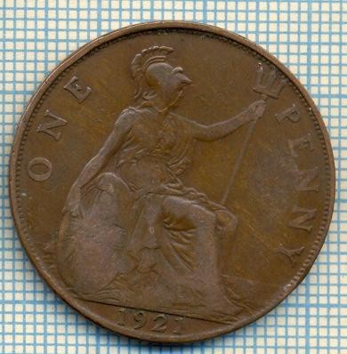 588 MONEDA VECHE- MAREA BRITANIE - ONE PENNY -anul 1921 -starea care se vede