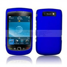 husa albastra blue silicon rigid slide Blackberry 9800 torch foto