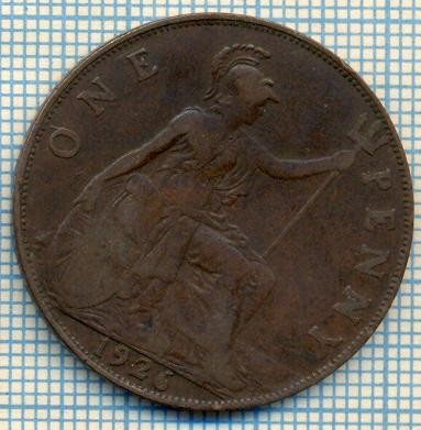 594 MONEDA VECHE- MAREA BRITANIE - ONE PENNY -anul 1926 -(rara) -starea care se vede foto