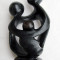 Superba sculptura in marmura neagra
