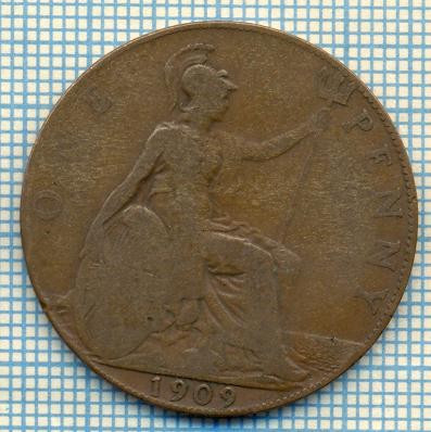 569 MONEDA VECHE- MAREA BRITANIE - ONE PENNY -anul 1909 -starea care se vede