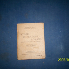 ISTORIA LITERATURII ROMANE CONSTANTIN LOGHIN 1929