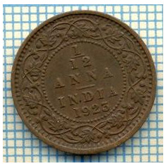 673 MONEDA VECHE - INDIA (PROTECTORAT BRITANIC) - 1/12 ANNA ( 1 PIE) -anul 1923 -starea care se vede