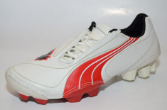 ghete fotbal gazon Puma, 10174704, ORIGINALE, alb, rosu, negru foto