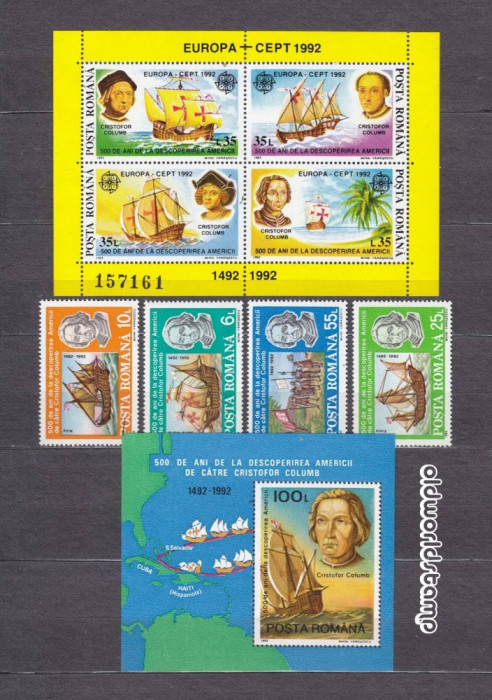 Romania 500 ani de la descoperirea Americii - MNH