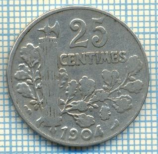 641 MONEDA VECHE - FRANTA - 25 CENTIMES -anul 1904 -starea care se vede foto