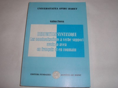 DERIVATION SYNTAXIQUE GALINA FLOREA RF13/4 foto