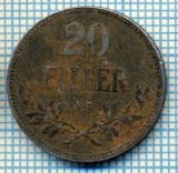 750 MONEDA VECHE -UNGARIA - 20 FILLER -anul 1917 -starea care se vede