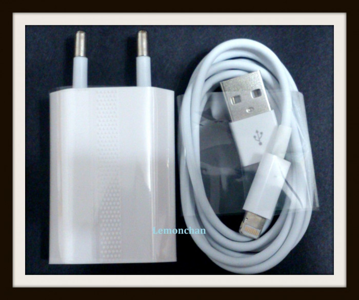 incarcator Iphone priza perete + masina + cablu USB 6+ 6 6s 5 5g 5s 4 3