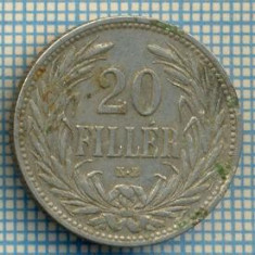 756 MONEDA VECHE -UNGARIA - 20 FILLER -anul 1908 -starea care se vede