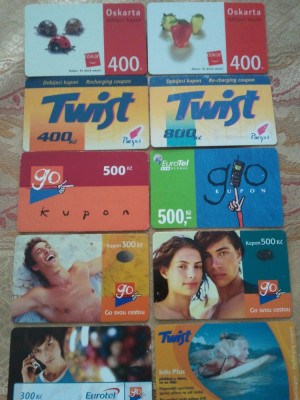 Lot 20 cartele telefonice Cehia si Slovenia+folie de plastic+taxe=30 roni foto
