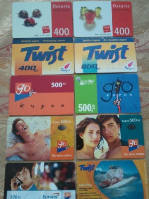 Lot 20 cartele telefonice Cehia si Slovenia+folie de plastic+taxe=30 roni foto