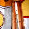 Pumnal (cutit sau briceag) cu maner din lemn si lama din os - in cutie de lemn - artizanat