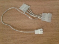Cablu adaptor convertor alimentare cooler ventilator PC cu 2 Molex mama / tata, male/ female foto