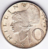 2) Austria 10 schilling 1973, 7,5 grame argint 0.64