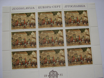Iugoslavia 1981 Europa folclor mi 1883-84 ( 2 blocuri) foto