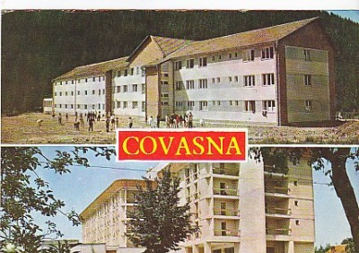 Covasna Spitalul cardiologic, hotel Covasna, carte postala, circulata 1978 foto