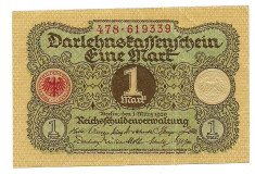 (BS38) 1 Mark 1920 Germania XF+ Notgeld foto