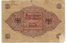 (BS10) 2 Mark 1920 Germania Notgeld foto