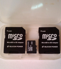 Memorie Card Silicon-Power Micro SDHC 8GB Clasa 10 + Adaptor SD foto