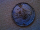 Medalie 100 gold, Americana ?????, circulata, vedeti in fotografie starea in care se afla, ste necuratata, nu licitati decat stiti ca merita cumparata