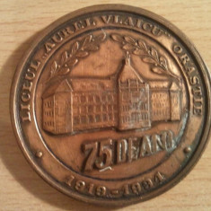 Medalie Liceul "Aurel Vlaicu" Orastie 75 de ani 1919-1994, 80 grame