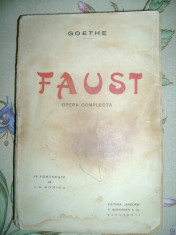 Goethe - Faust opera complecta completa in romaneste de I. U. Soricu 1925 Satan foto