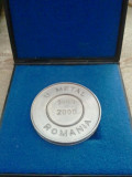 Medalie U metal 1990-2000 Romania 50 grame + cutia de prezentare gratuita + taxele postale gratis = 50 roni