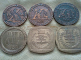 Lot 4 medalii Targul International Bucuresti, 1984 - 1989, 300 roni lotul, taxele postale zero roni sau 50 roni bucata + taxele postale