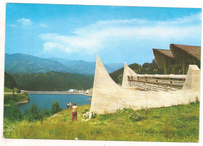 carte postala(ilustrata) -Hunedoara-Cimpul lui Neag-Lacul si cabana foto